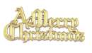 Merry Christmas Gold Cake Motto
